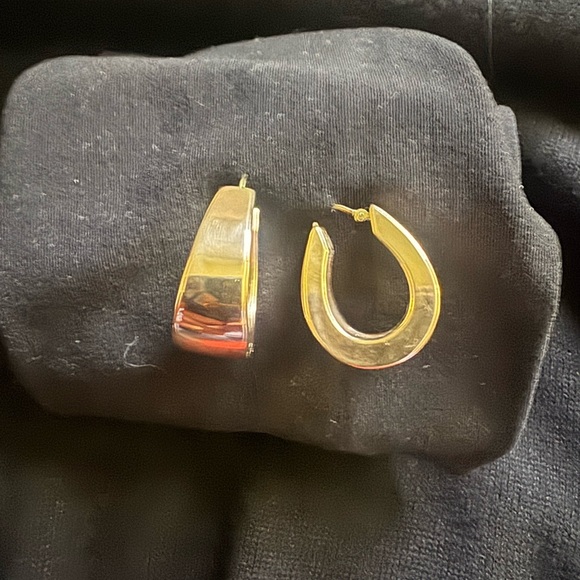 Elegant 14K Yellow Gold Hoop Earrings - Picture 1 of 3